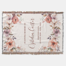 In Gedenken Blumenaquarell Benutzerdefinierter Nam