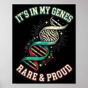 In Genen selten und stolz Zebra-DNA-Krieger-Unters Poster