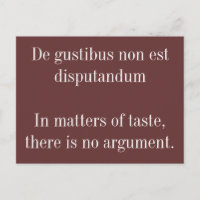 In Geschmackssache - lateinisches Zitat
