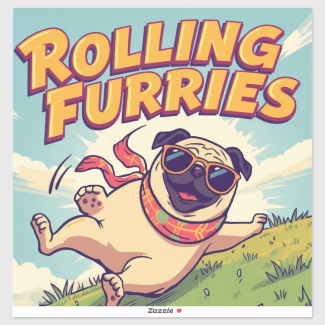 In Glück hinein Aufkleber (Blatt)