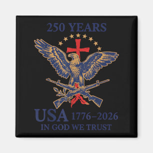in God We Trust Adlerkreuz 1776-2026 - 250 Jahre Magnet