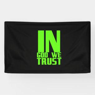In God we trust Bible Jesus Christian religious qu Banner