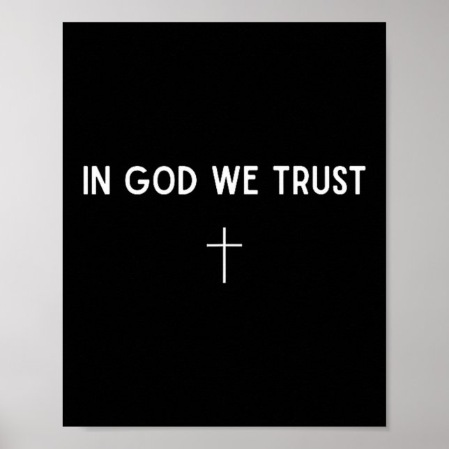 In God We Trust Cross Christian Faith Religious Sm Poster (Vorne)