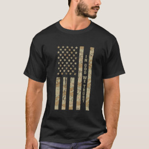 in God We Trust Motto Glaube Wüsten-Tarnung Abgenu T-Shirt