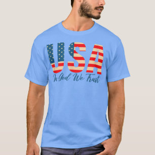 In God We Trust, USA Flag Art, Liebe Unser Land T-Shirt