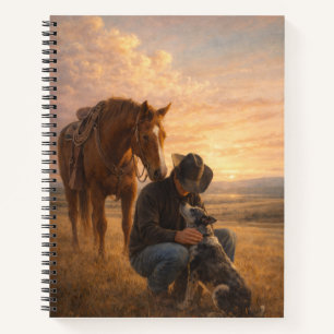 In Good Company Cowboy Horse Dog Notizbuch