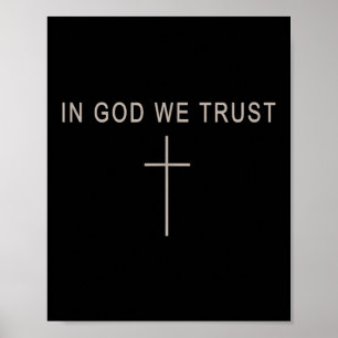 In Gott vertrauen wir Niedlichen Christlichen Mini Poster