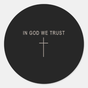 In Gott vertrauen wir Niedlichen Christlichen Mini Runder Aufkleber