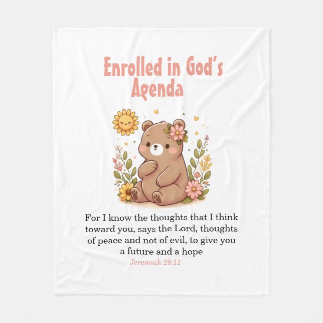 In Gottes Agenda eingeschrieben Baby Blanket Fleecedecke (Vorderseite)