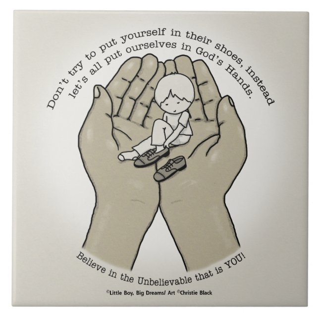 In Gottes Händen Fliese (Vorderseite)