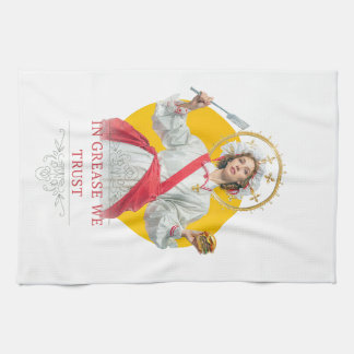 In Grease We Trust. Saint of the Kitchen Geschirrtuch