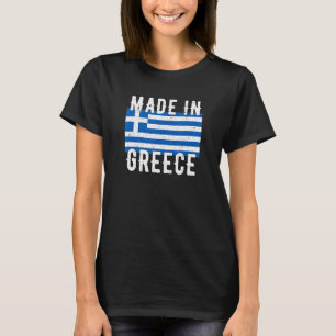 In Griechenland hergestellt Griechische Flagge Hei T-Shirt