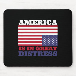 In großer Not die amerikanische Flagge als Einheit Mousepad
