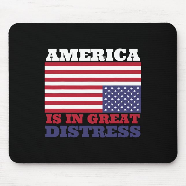In großer Not die amerikanische Flagge als Einheit Mousepad (Vorne)