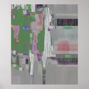 "In grüner" digitaler Kunst gestört Poster