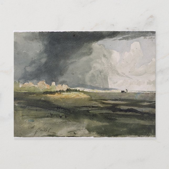 In Hailsham, Sussex: Ein Sturm nähert sich 1821 (w Postkarte (Vorderseite)