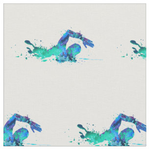 In Handarbeit machen des Muster-Schwimmers Stoff