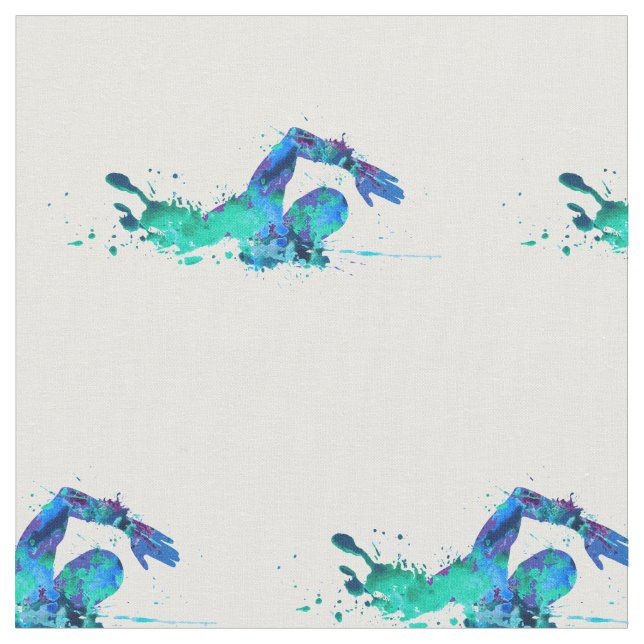 In Handarbeit machen des Muster-Schwimmers Stoff (Nahaufnahme)