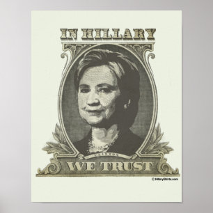 IN HILLARY VERTRAUEN WIR POSTER