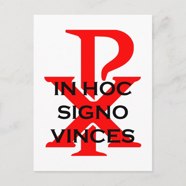 In Hoc Signo Vinces Postkarte (Vorderseite)