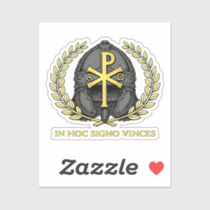 In Hoc Signo Vinces Römischer Chi-Rho-Helm Aufkleber