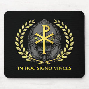 In Hoc Signo Vinces Römischer Chi-Rho-Helm Mousepad