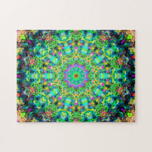 In hohem Grade bunte psychedelische Mandala Puzzle
