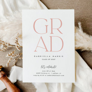 in Höhenrichtung Grad   Rosa + Weißer Abschluss Einladung