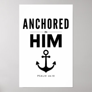 In Ihm verankert christliche Wandkunst Poster