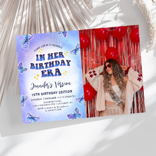 In ihrem Geburtstagszeitalter Butterfly Geburtstag Einladung