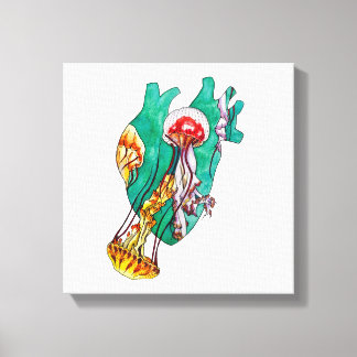 in Ihrem Herzen Leinwanddruck