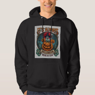 In Ihrem Kopf ist es immer Halloween Kürbis Geiste Hoodie