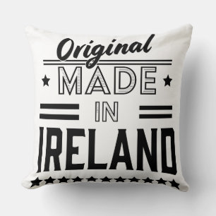 In Irland hergestellt, schönes Retro-Logo. Kissen