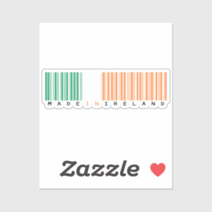 In Irland hergestellter Barcode-Flagge Aufkleber