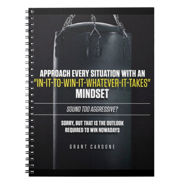 In it to win it Mindset - Workout Motivierend Notizblock (Vorderseite)