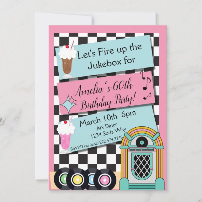 In jedem Alter, 1950er Jahren, Einladung zum Gebur (Vorderseite)