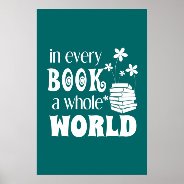 In jedem Buch ein Weltposter Poster (Vorne)