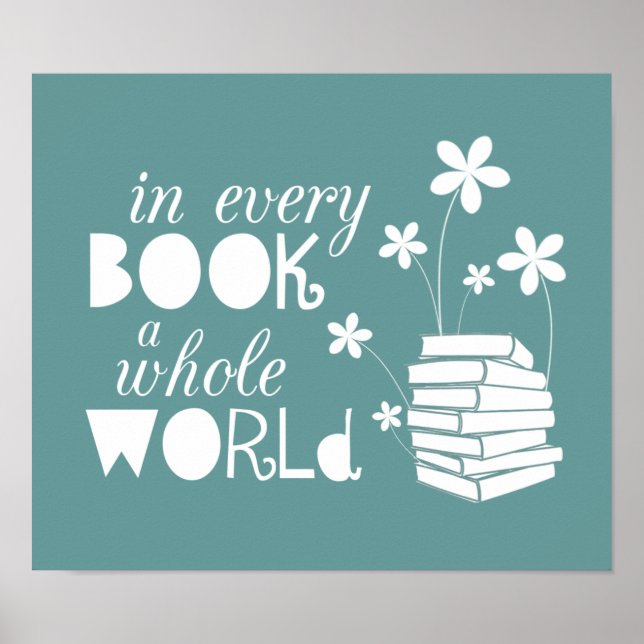 In jedem Buch eine ganze Welt Poster (Vorne)
