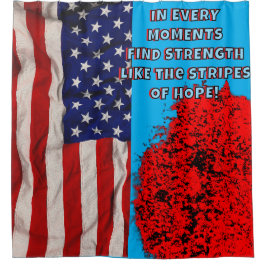 IN JEDEM MOMENT FINDEN STÄRKE! 3D-AUSSICHT DUSCHVORHANG