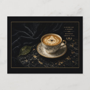 In jedem Schluck ein geheimer Mystic Eye Latte Postkarte