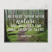 In jedem Spaziergang mit der Natur Postkarte