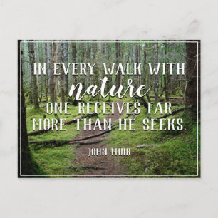 In jedem Spaziergang mit der Natur Postkarte