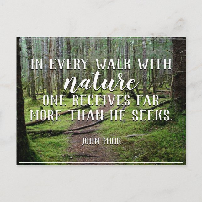 In jedem Spaziergang mit der Natur Postkarte (Vorderseite)