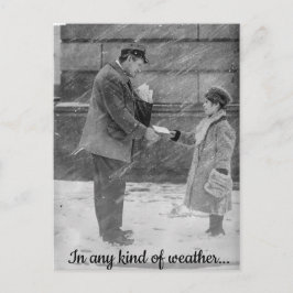 In jeder Art von Wetter Postkarte