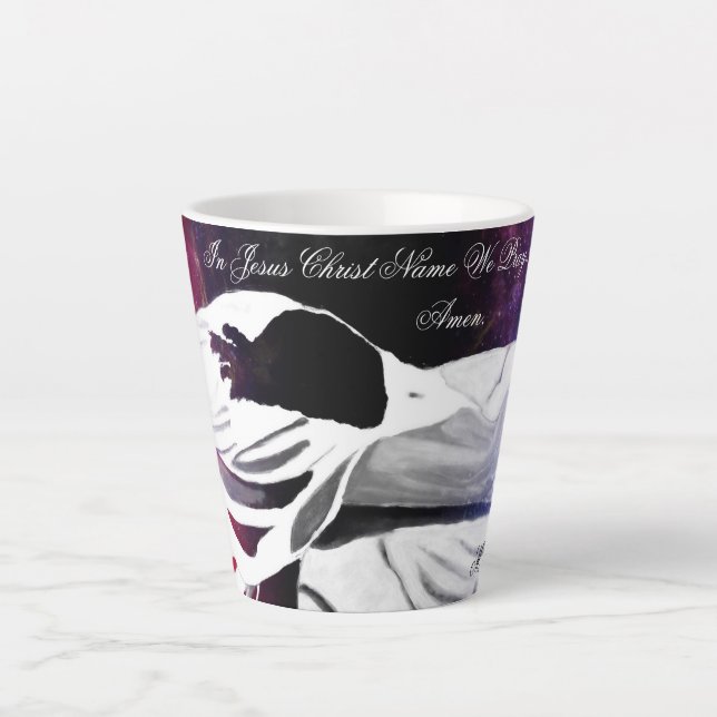 In Jesus Christus Name wir beten Latte Tasse (Vorderseite)
