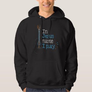 In Jesus Name i Play Gitarre Christlichen Vintagen Hoodie