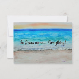 In Jesus' name  Mitteilungskarte