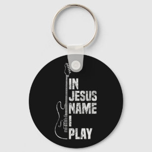 In Jesus Name spiele ich Gitarre Christlich Guitar Schlüsselanhänger