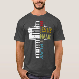 In Jesus Name spiele ich Klavier Vintages Sprichwo T-Shirt