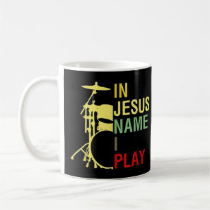 In Jesus Name spiele ich Vintages TrommelhemdVinta Kaffeetasse